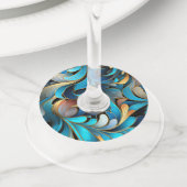 Étiquette Pour Verre De Vin Motifs Abstraits (De près)