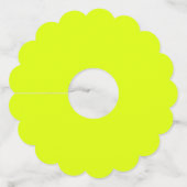 Étiquette Pour Verre De Vin Neon Chartreuse couleur solide | Couleur tendance (Devant)