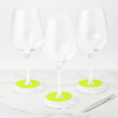 Étiquette Pour Verre De Vin Neon Chartreuse couleur solide | Couleur tendance (Lot)