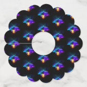 Étiquette Pour Verre De Vin Neon Firefly sur noir (Dos)