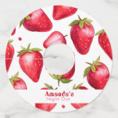 Étiquette Pour Verre De Vin Nom d'équipe pour filles de Bachelorette Gingham à (Dos)