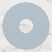 Étiquette Pour Verre De Vin Noms simples Merci Texte Dusty Blue Mariage Win (Dos)