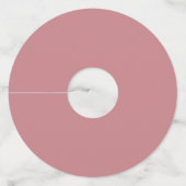 Étiquette Pour Verre De Vin Noms simples Merci Texte Dusty Rose Mariage Win (Dos)