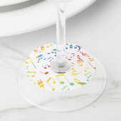 Étiquette Pour Verre De Vin Notes de Musique 4 (De près)