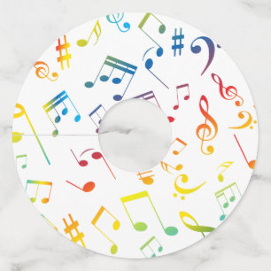 Étiquette Pour Verre De Vin Notes musicales 4