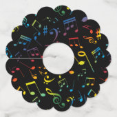 Étiquette Pour Verre De Vin Notes musicales 5 (Dos)