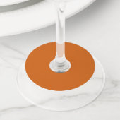Étiquette Pour Verre De Vin Orange brulé (De près)