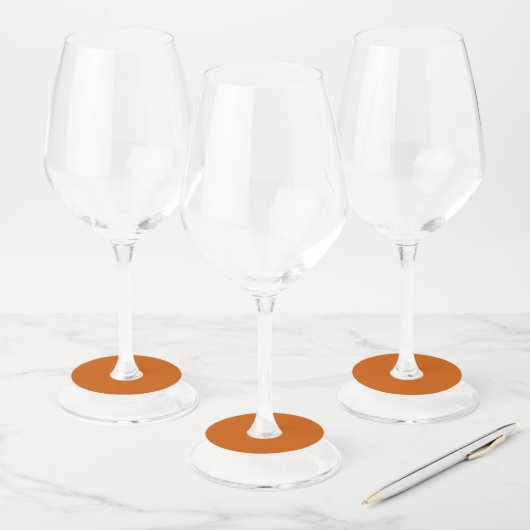 Étiquette Pour Verre De Vin Orange brulé (Lot)