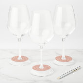 Étiquette Pour Verre De Vin Paillettes Rose Gold (Lot)