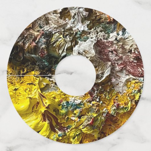 Étiquette Pour Verre De Vin Palette de l'artiste #1 (Devant)