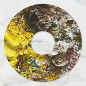 Étiquette Pour Verre De Vin Palette de l'artiste #1 (Dos)