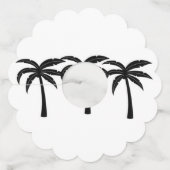 Étiquette Pour Verre De Vin Palmiers tropicaux (Devant)