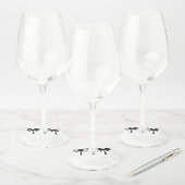 Étiquette Pour Verre De Vin Palmiers tropicaux (Lot)