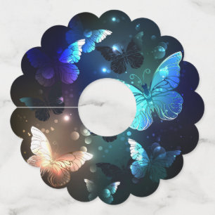 Étiquette Pour Verre De Vin Papillon de nuit