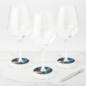 Étiquette Pour Verre De Vin Papillon de nuit (Lot)