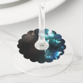 Étiquette Pour Verre De Vin Papillons de nuit (De près)