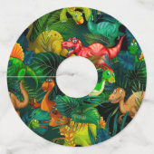 Étiquette Pour Verre De Vin Parc des dinosaures (Devant)