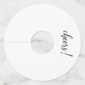 Étiquette Pour Verre De Vin Parti noir et blanc (Dos)