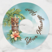 Étiquette Pour Verre De Vin Parti Tropical Tiki (Dos)