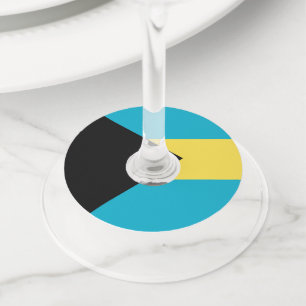 Étiquette Pour Verre De Vin pavillon des Bahamas