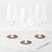 Étiquette Pour Verre De Vin pierre de brique rustique Brown ajouter le nom let (Lot)