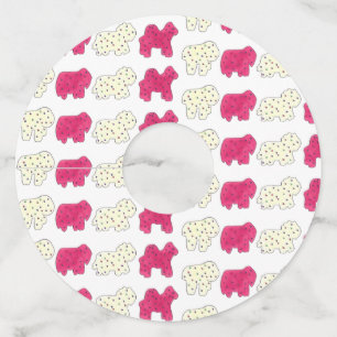 Étiquette Pour Verre De Vin Pink Circus Animal Crackers Cookies Party