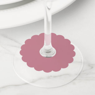 Étiquette Pour Verre De Vin Plain solid pastel dusty rose