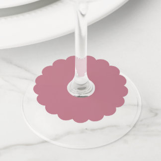 Étiquette Pour Verre De Vin Plain solid pastel dusty rose