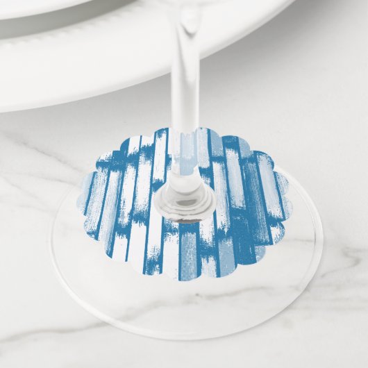 Étiquette Pour Verre De Vin Pluie de couleurs 7 (De près)