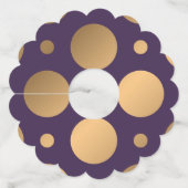 Étiquette Pour Verre De Vin Points Motif 15 (Dos)