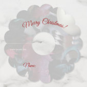 Étiquette Pour Verre De Vin Potpourri de Noël (Personnaliser) double face (Dos)