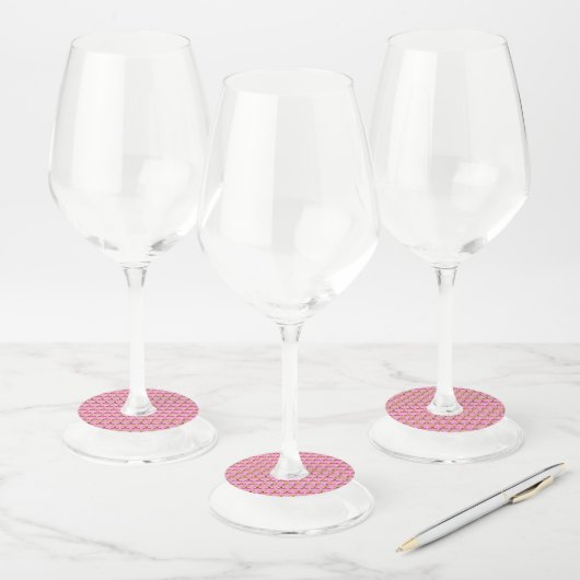 Étiquette Pour Verre De Vin Princesse en rose (Lot)