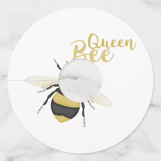 Étiquette Pour Verre De Vin Queen Bee (Devant)