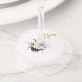 Étiquette Pour Verre De Vin Queen Bee (De près)