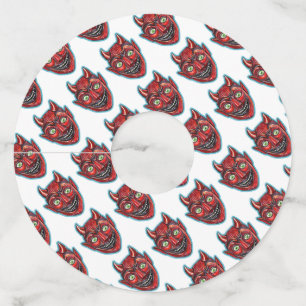 Étiquette Pour Verre De Vin Red Devil Vintage Halloweenies