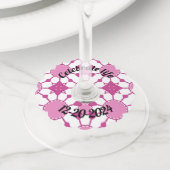 Étiquette Pour Verre De Vin Rose 1 (De près)