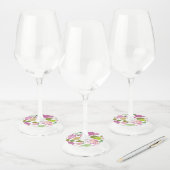 Étiquette Pour Verre De Vin Rose 17 (Lot)