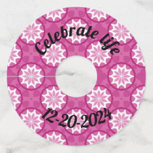 Étiquette Pour Verre De Vin rose 1b