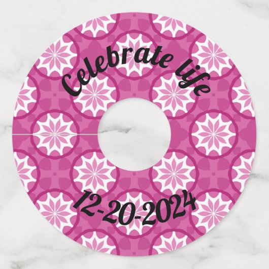 Étiquette Pour Verre De Vin Rose 1b (Devant)
