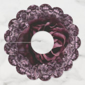 Étiquette Pour Verre De Vin Rose Mandala (Dos)