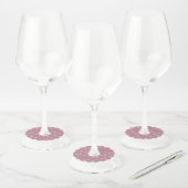 Étiquette Pour Verre De Vin Rose Stars Design moderne (Lot)