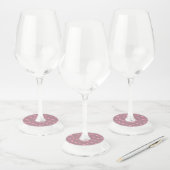 Étiquette Pour Verre De Vin Rose Stars Design moderne (Lot)
