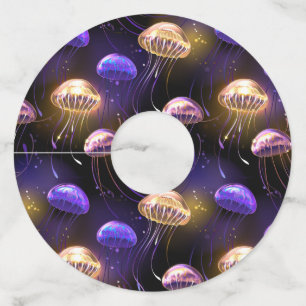 Étiquette Pour Verre De Vin Sans joint avec méduse éclatante