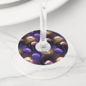 Étiquette Pour Verre De Vin Sans joint avec méduse éclatante (De près)