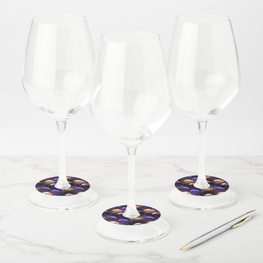 Étiquette Pour Verre De Vin Sans joint avec méduse éclatante (Lot)