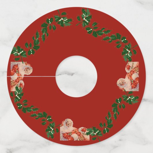 Étiquette Pour Verre De Vin Santas (Devant)