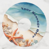 Étiquette Pour Verre De Vin Seashore Bliss Beach Party (Devant)