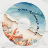 Étiquette Pour Verre De Vin Seashore Bliss Beach Party (Dos)