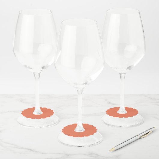 Étiquette Pour Verre De Vin Sienne Brûlée (Lot)