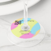 Étiquette Pour Verre De Vin Simple entreprise site web code-barres QR ajouter (De près)